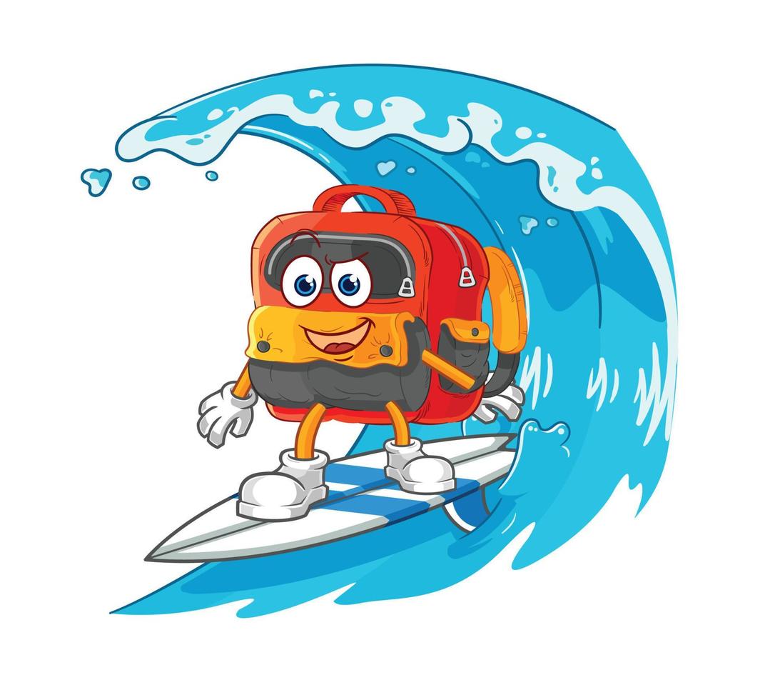 backpack cartoon vector