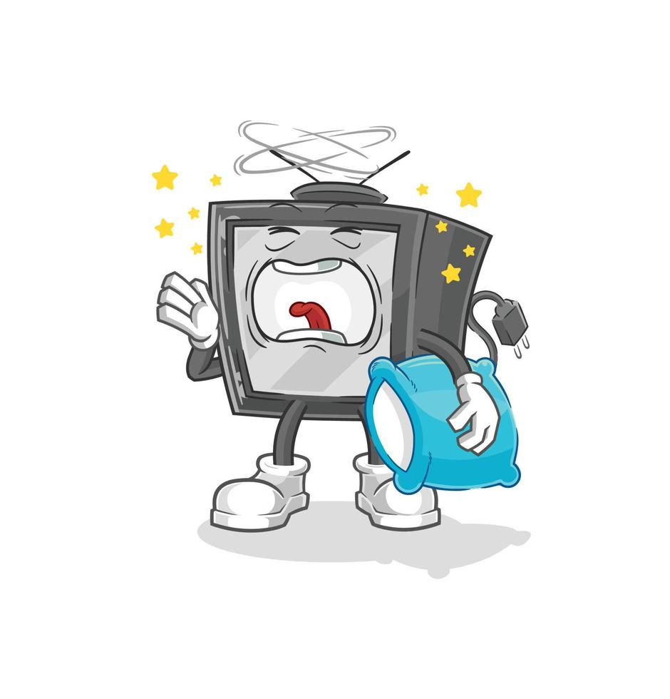 old retro tv vector cartoon