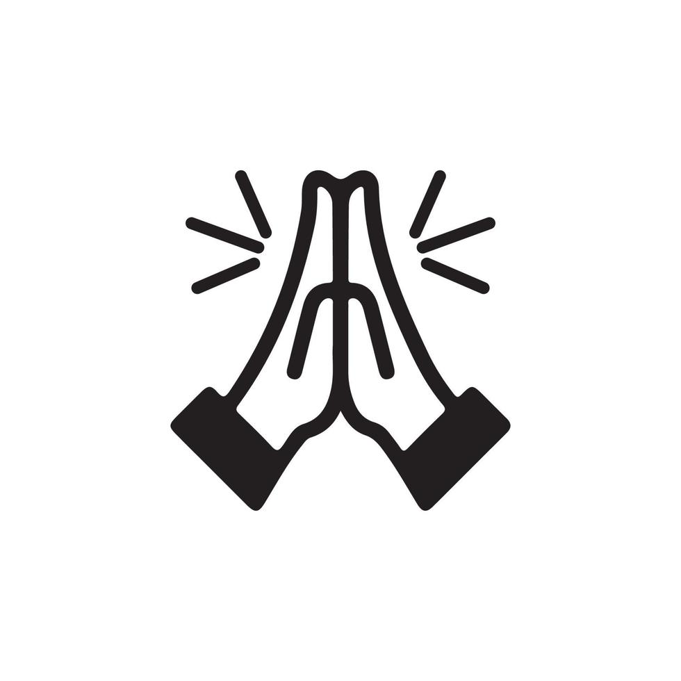 Praying Hand Icon EPS 10 vector