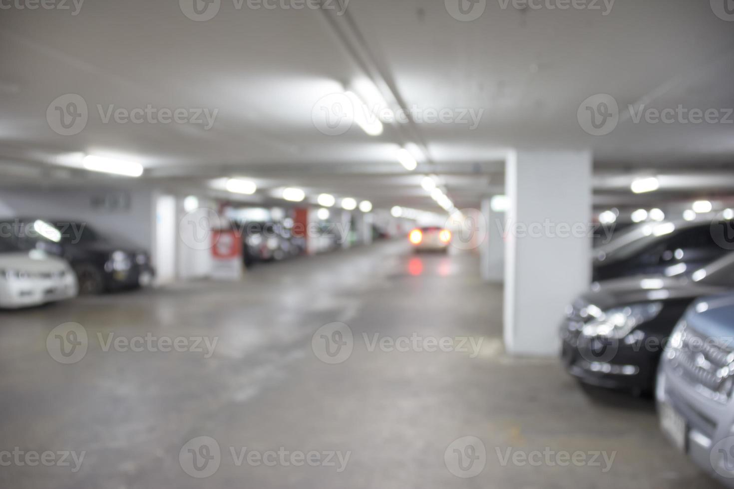 Car parking lot interior blur background ,Abstract Blurred photo