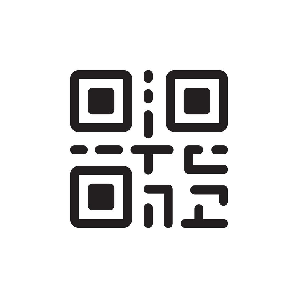 qr icono eps 10 vector