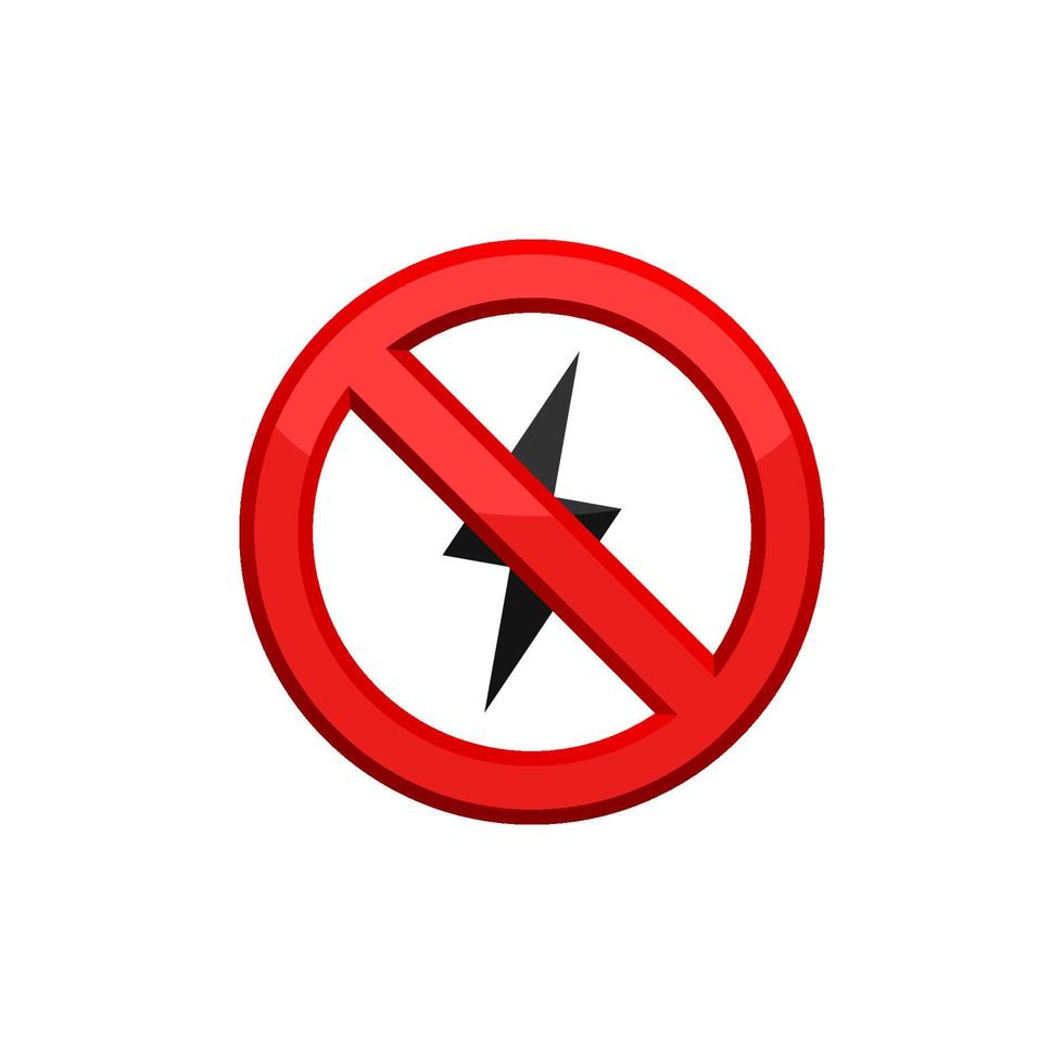 Prohibition Flash Icon EPS 10 vector