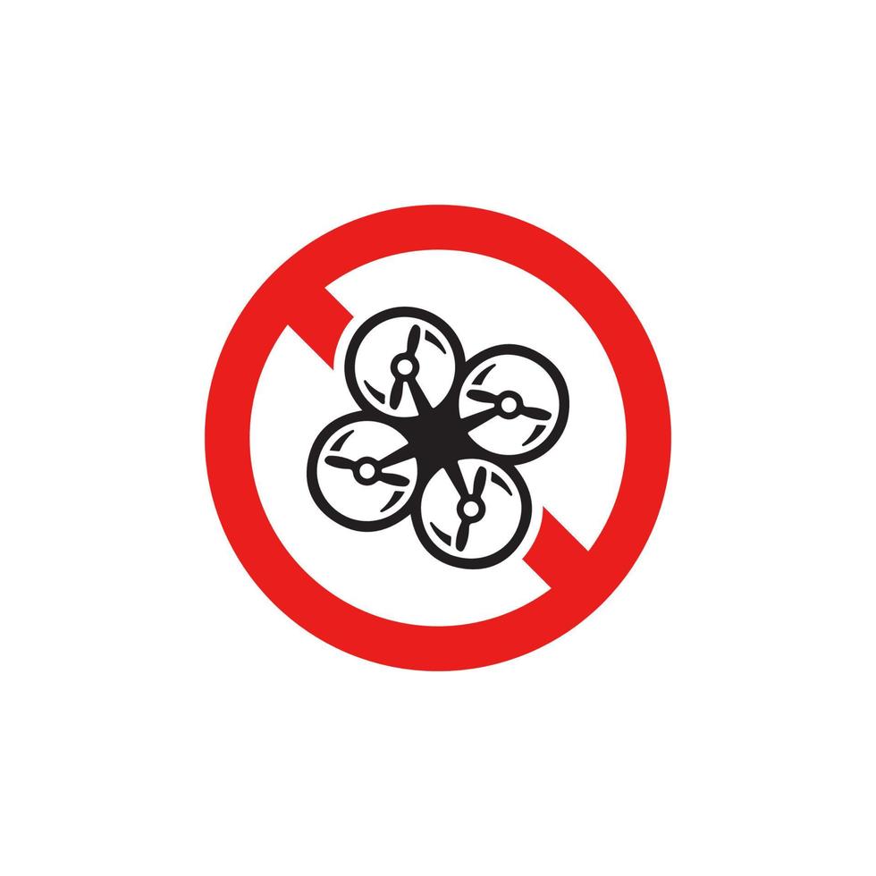 Prohibition Drone Icon EPS 10 vector