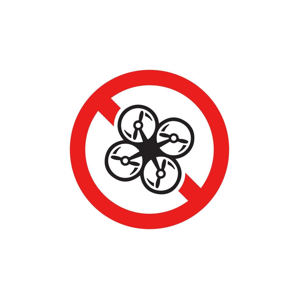 prohibición drone icono eps 10 vector