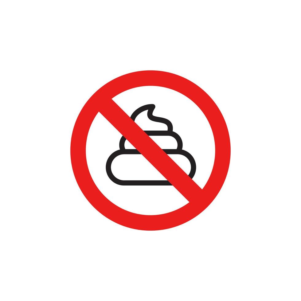 Prohibition Poop Icon EPS 10 vector