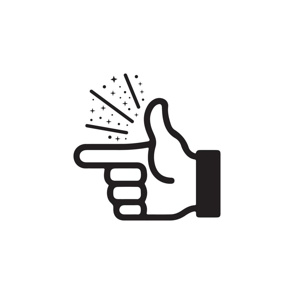 Snap Finger Icon EPS 10 vector