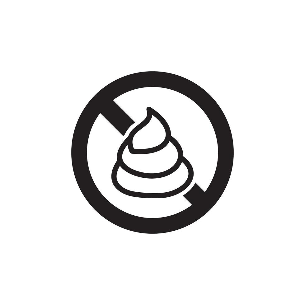 Prohibition Poop Icon EPS 10 vector