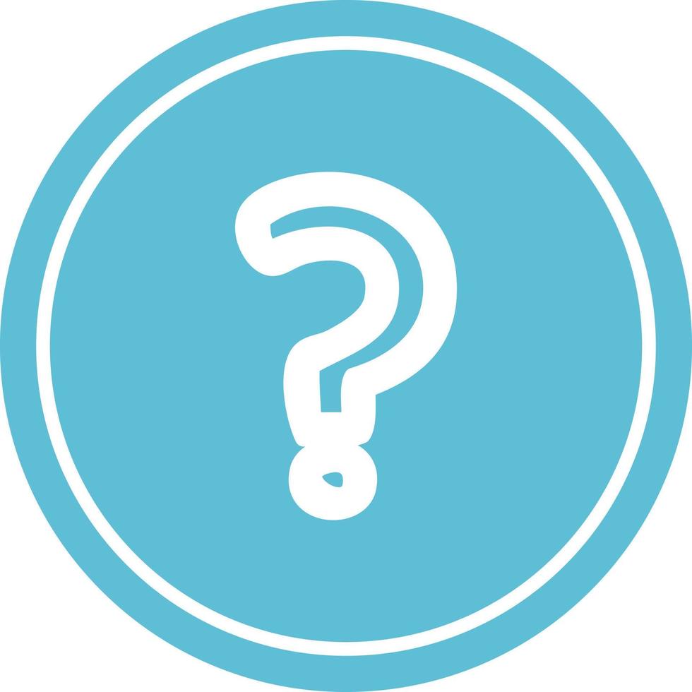 question mark circular icon vector