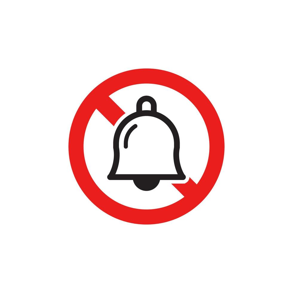 Prohibition Bell Icon EPS 10 vector