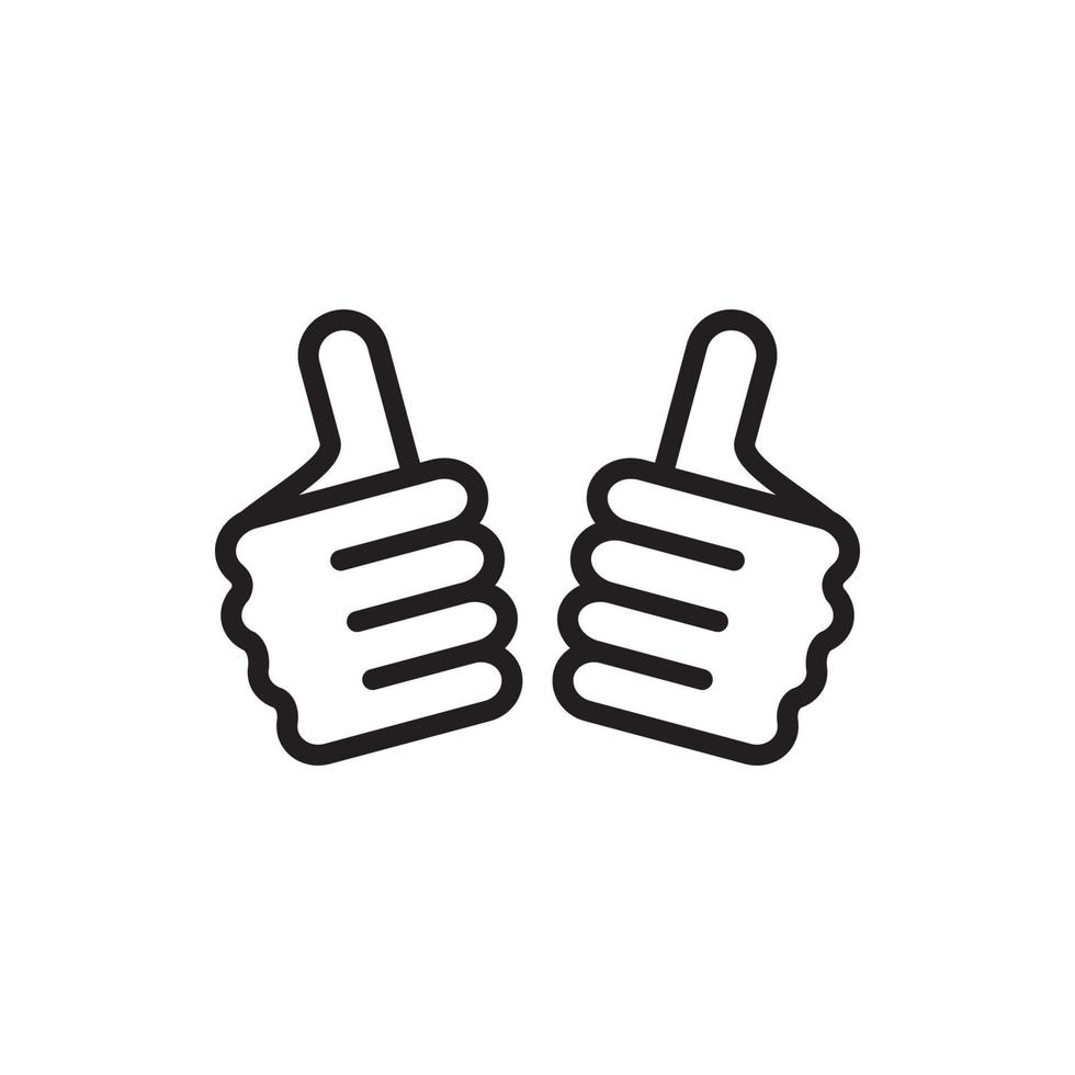 Thumbs Up and Down Icon EPS 10 vector