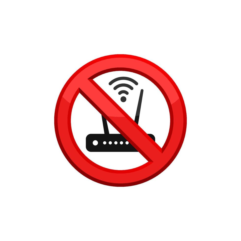 Prohibition Router Icon EPS 10 vector