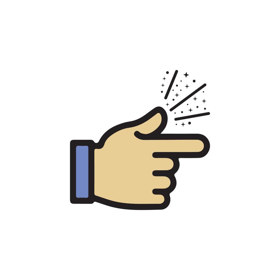 Snap Finger Icon EPS 10 vector