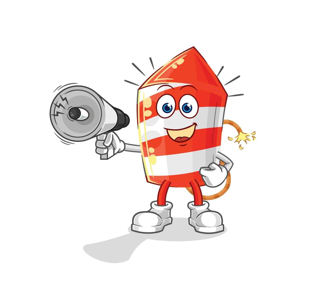 fireworks rocket character vector
