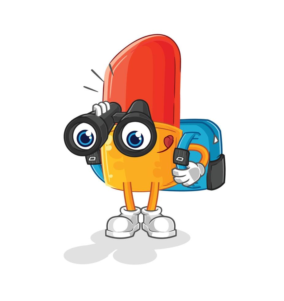 lipstick cartoon character vector