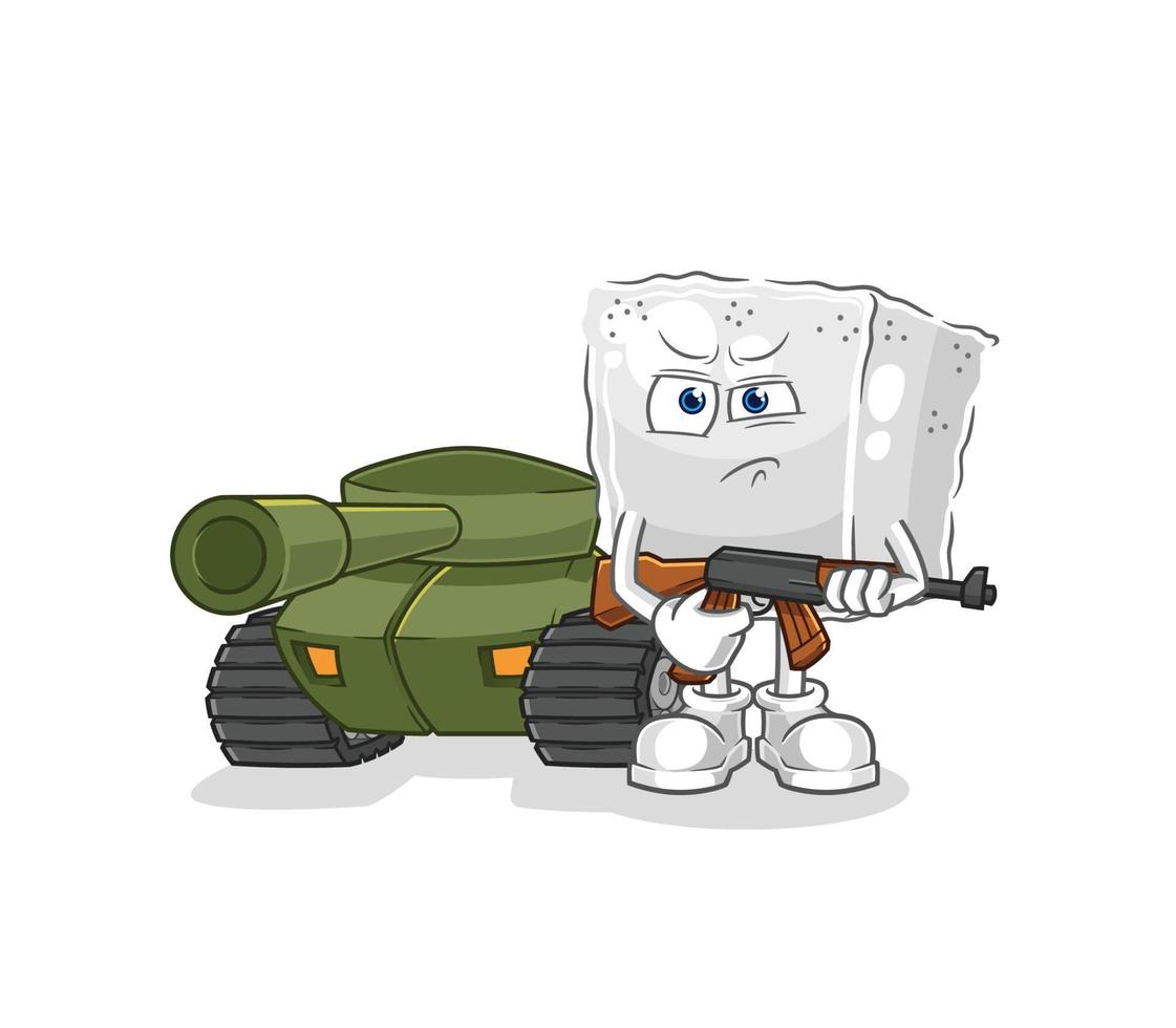 sugar cube cartoon vector
