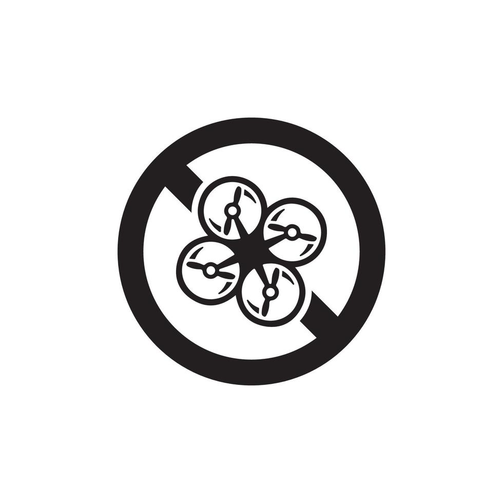 Prohibition Drone Icon EPS 10 vector