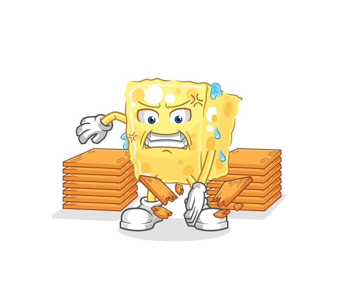 sponge character cartoon vector