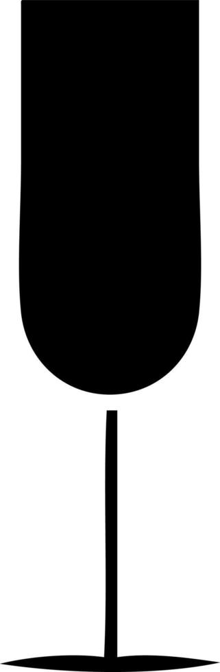 flat symbol champagne flute vector