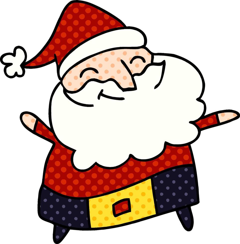 cartoon of a jolly father christmas vector