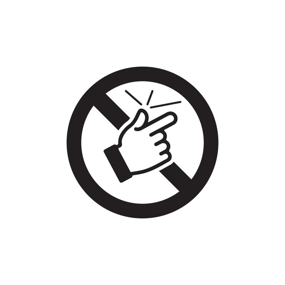 Prohibition Snapfinger Icon EPS 10 vector