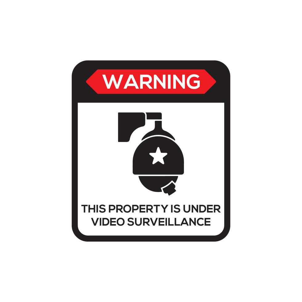 Video Surveillance Sign Icon EPS 10 vector