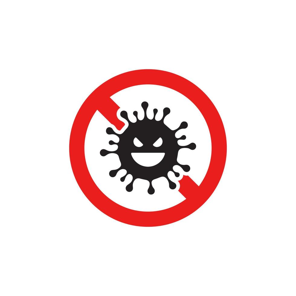 Prohibition Virus Icon EPS 10 vector
