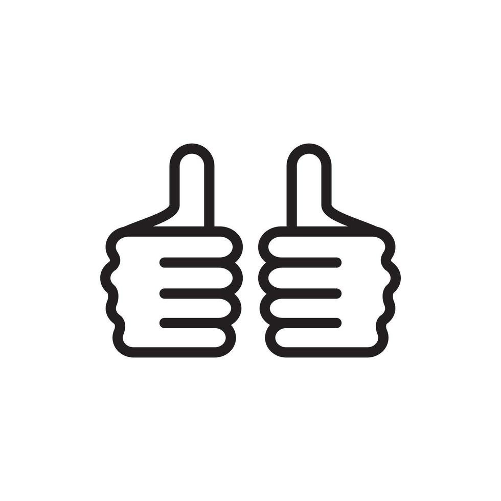Thumbs Up and Down Icon EPS 10 vector