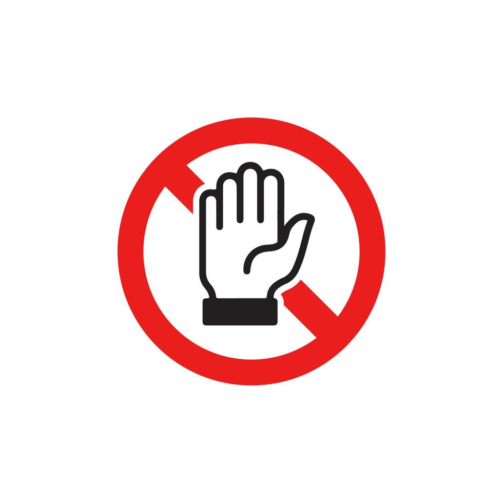 prohibition Stop Icon EPS 10 vector