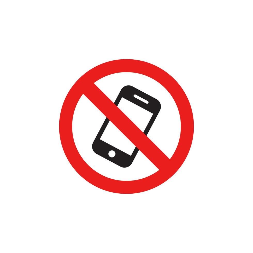 Prohibition Phone Icon EPS 10 vector