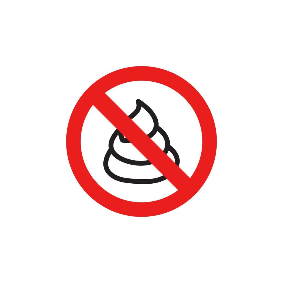 Prohibition Poop Icon EPS 10 vector