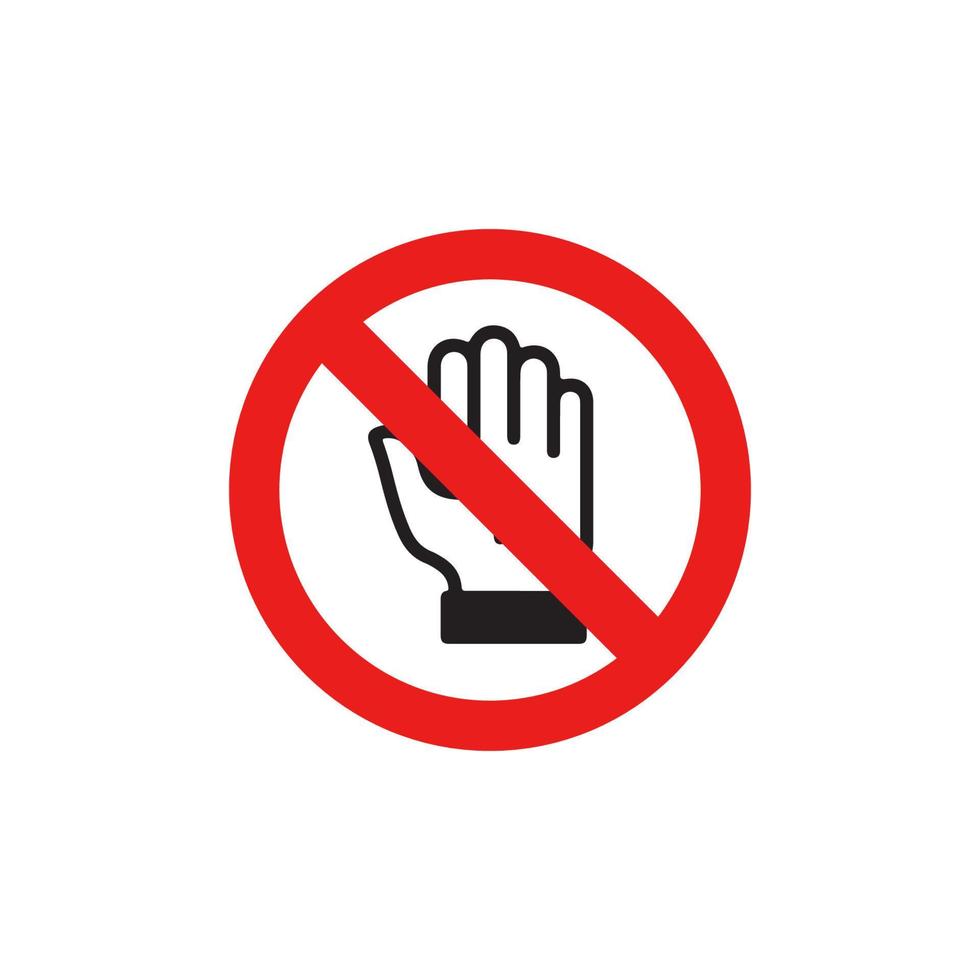 prohibition Stop Icon EPS 10 vector