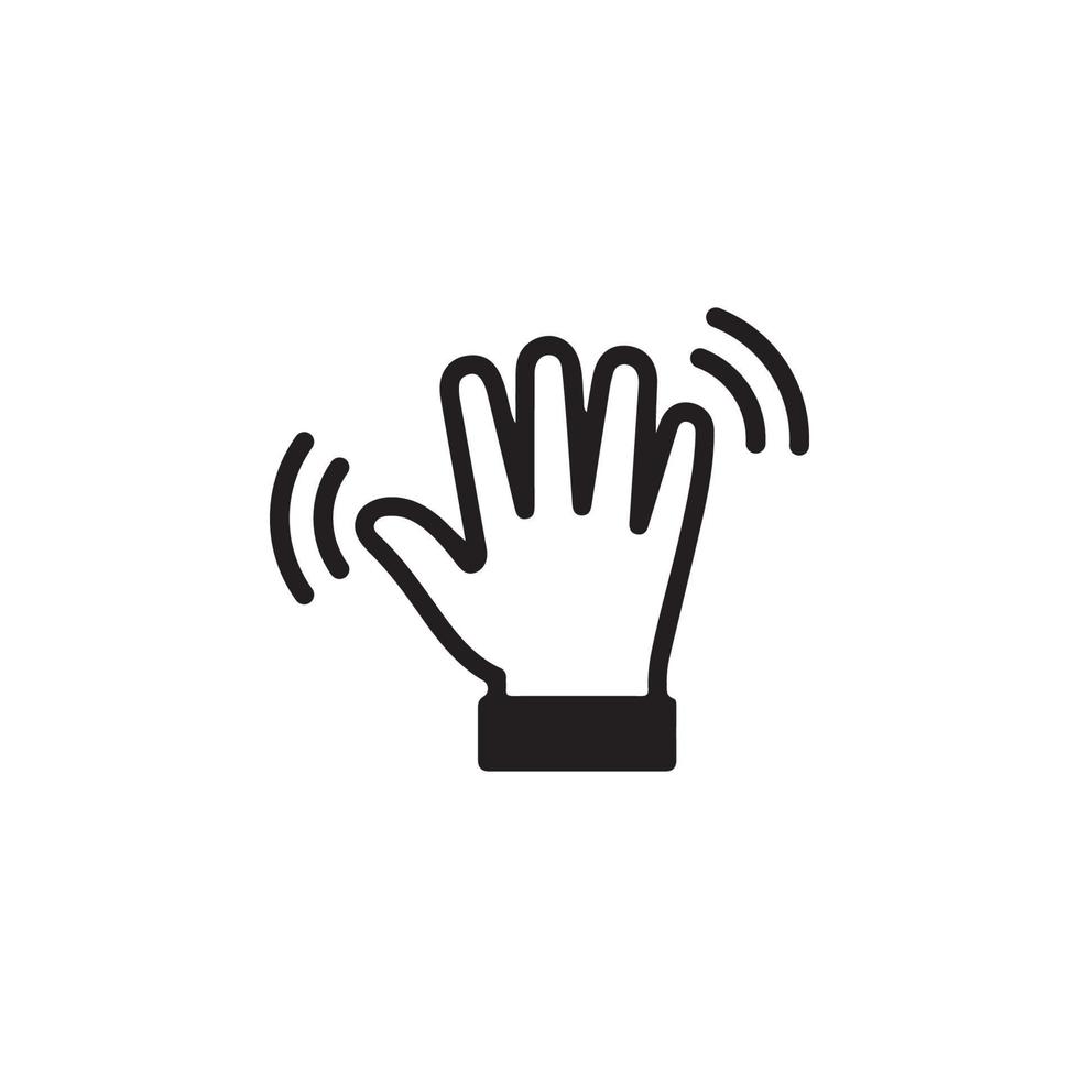 Wave Hand Icon EPS 10 vector