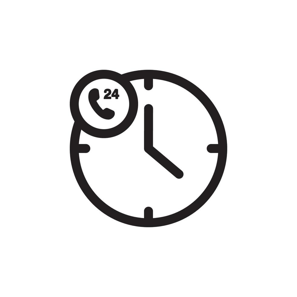 Call 24 Hours Icon EPS 10 10737962 Vector Art at Vecteezy