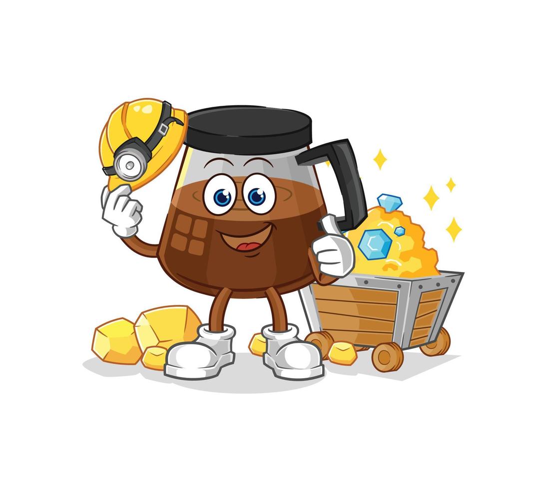 coffee machine vector character