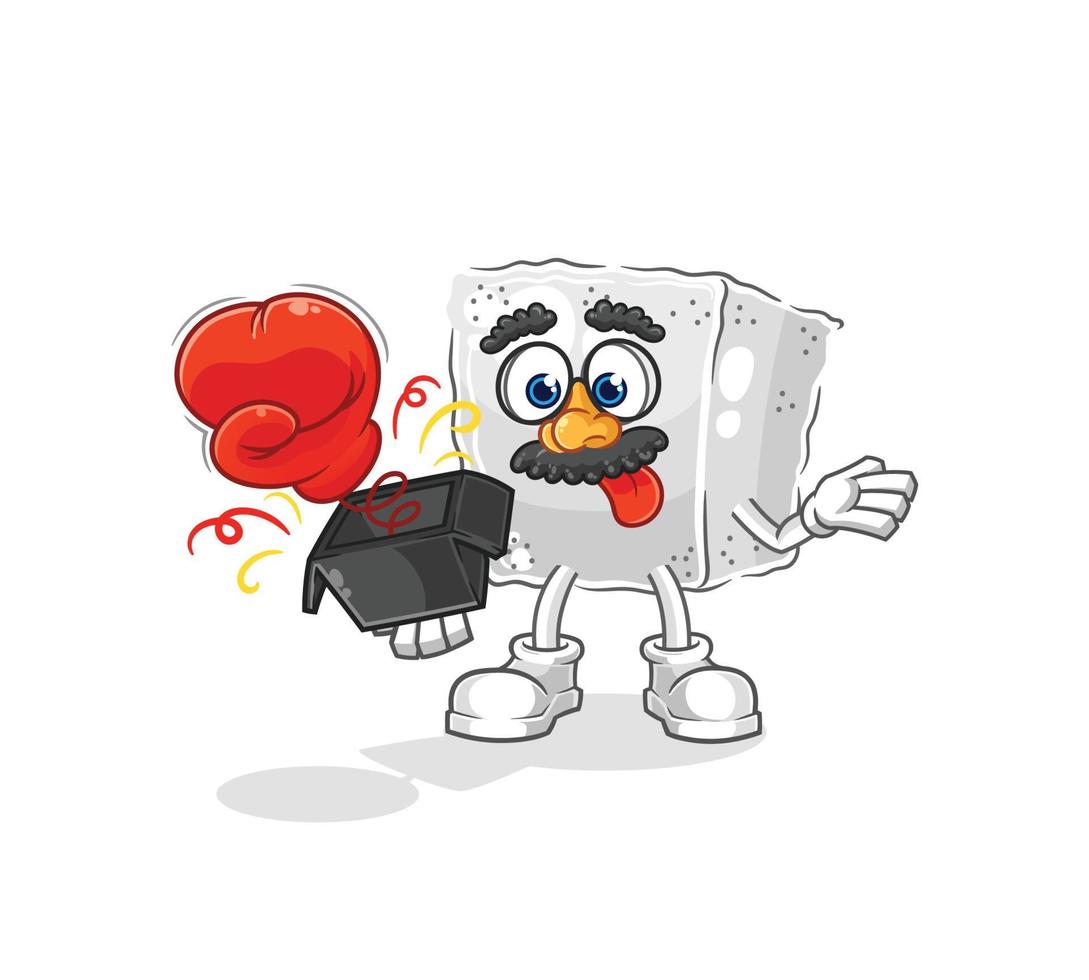 sugar cube cartoon vector