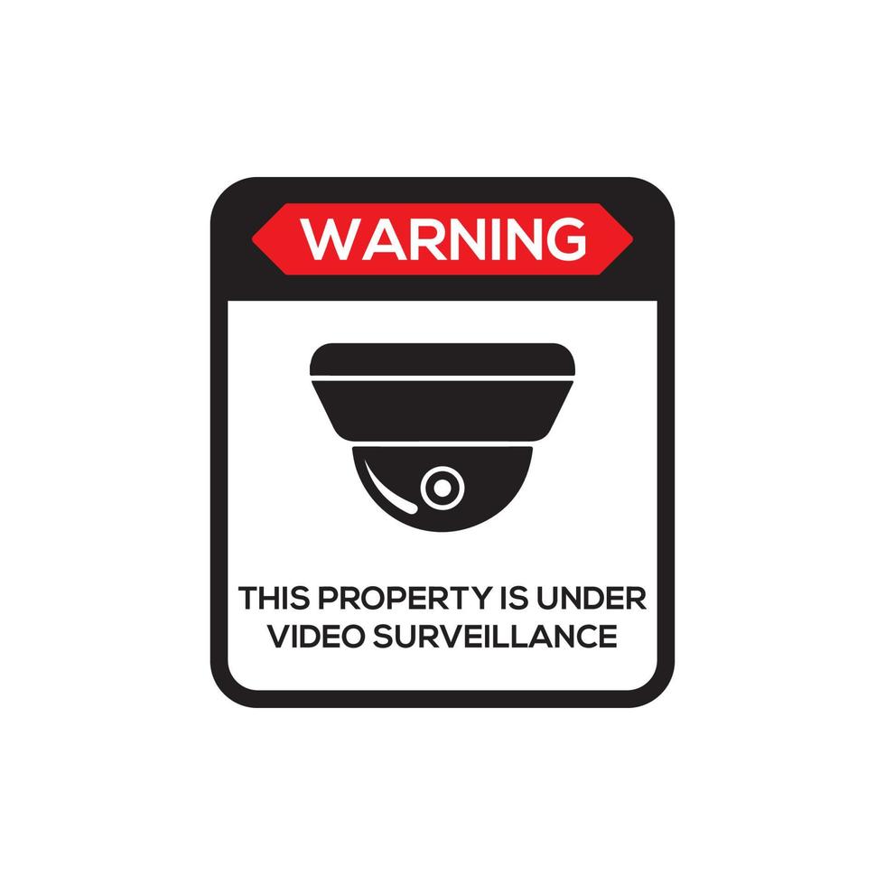 Video Surveillance Sign Icon EPS 10 vector