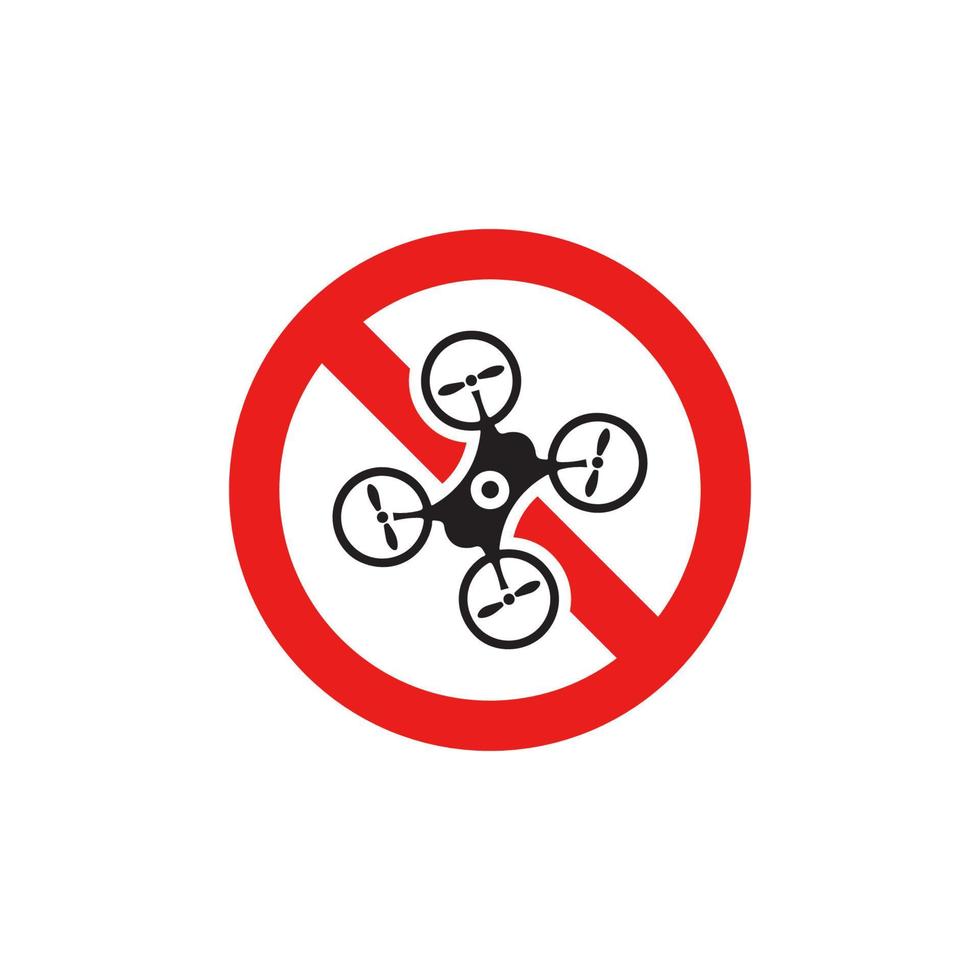 Prohibition Drone Icon EPS 10 vector