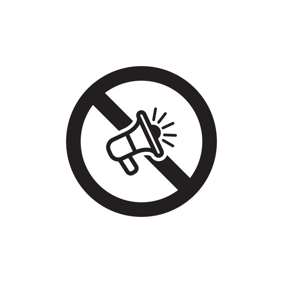 Prohibition Megaphone Icon EPS 10 vector