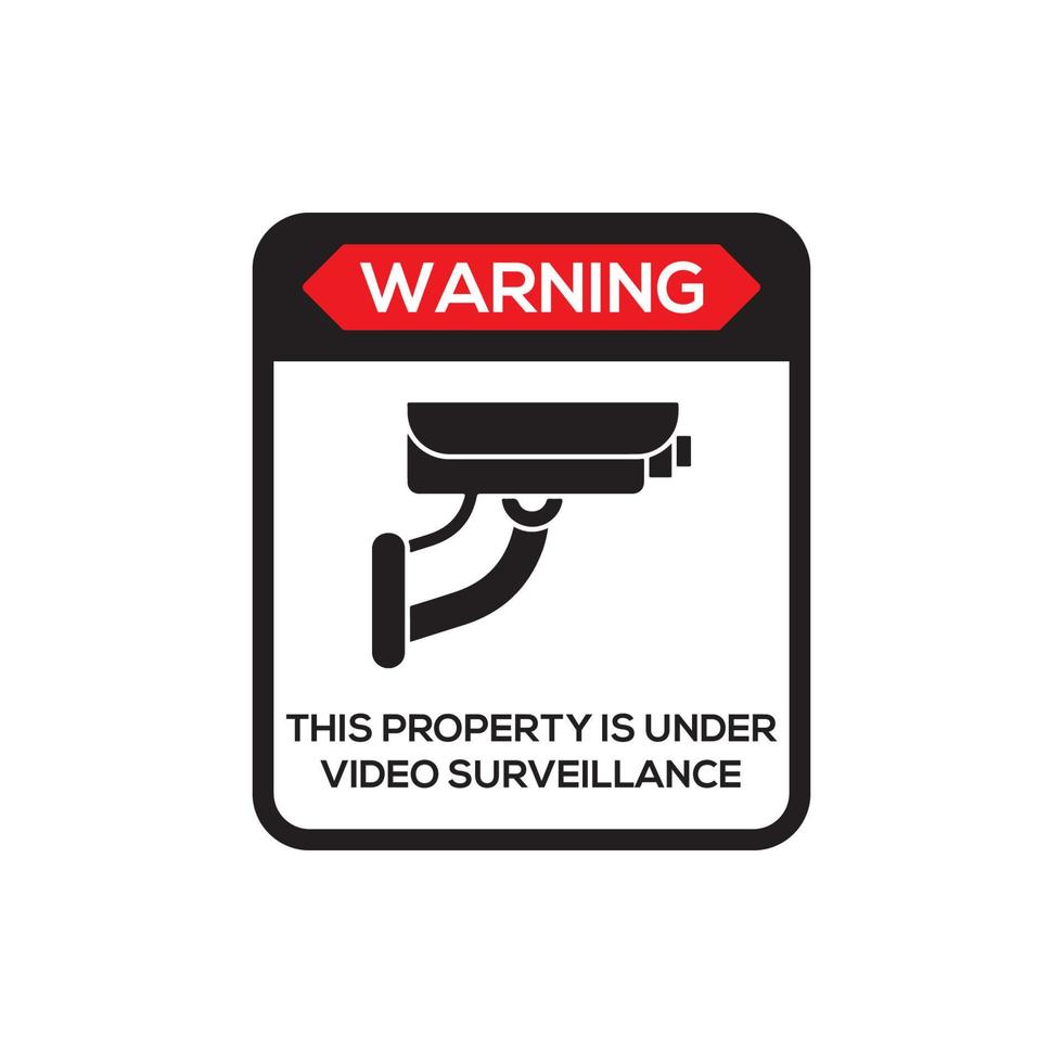 Video Surveillance Sign Icon EPS 10 vector