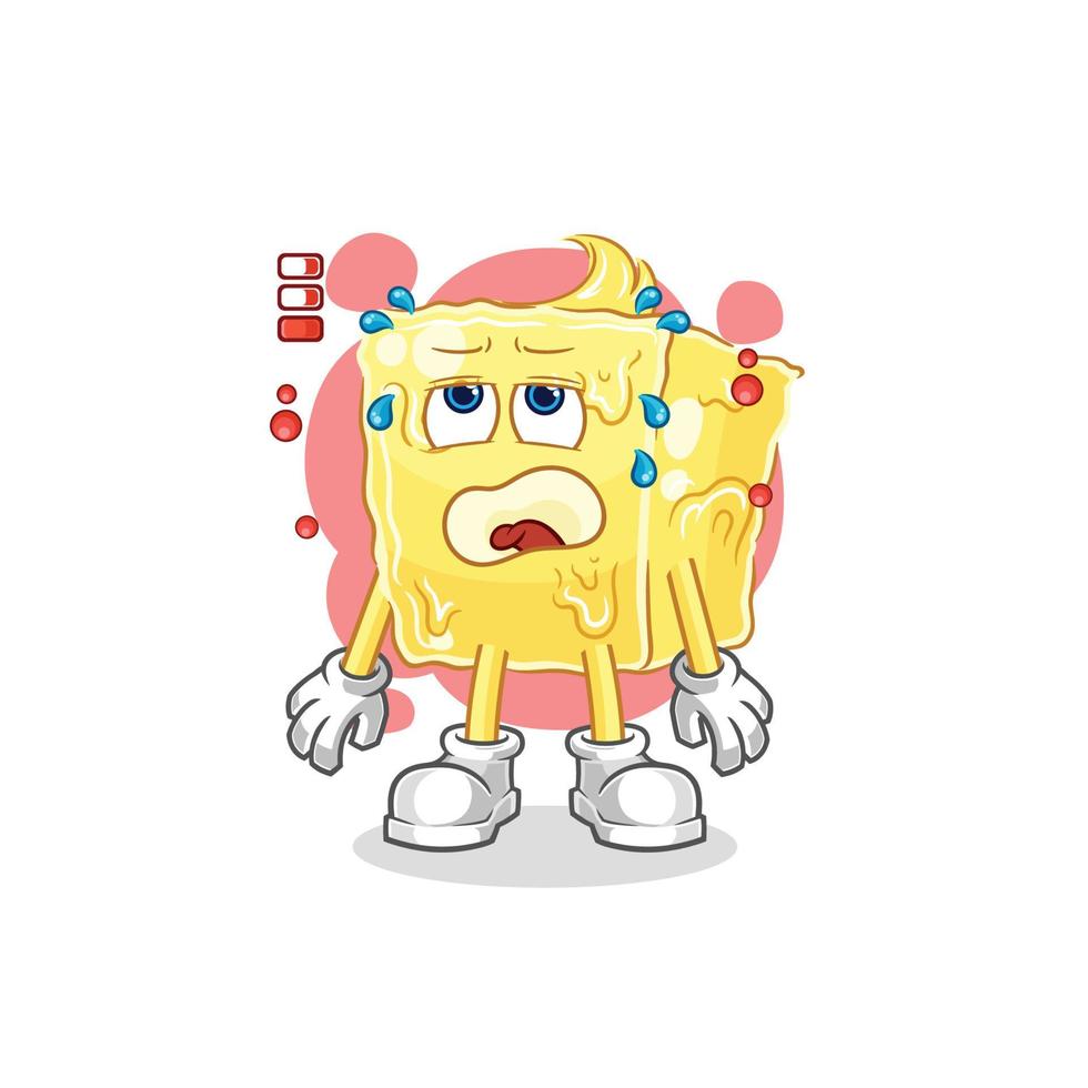 butter character cartoon vector