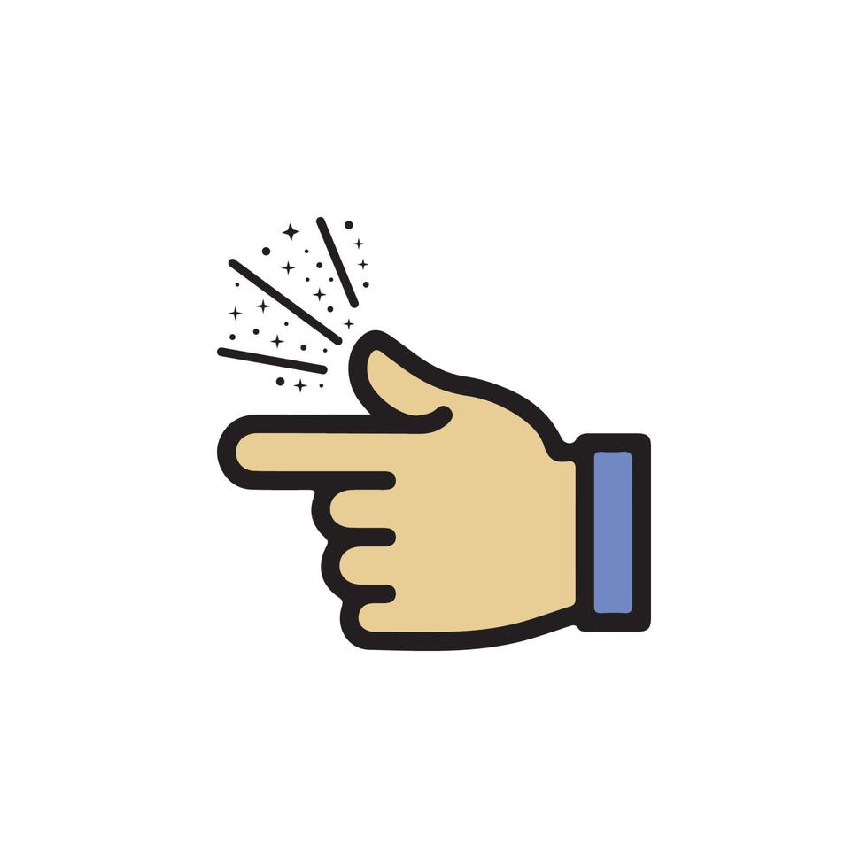 Snap Finger Icon EPS 10 vector