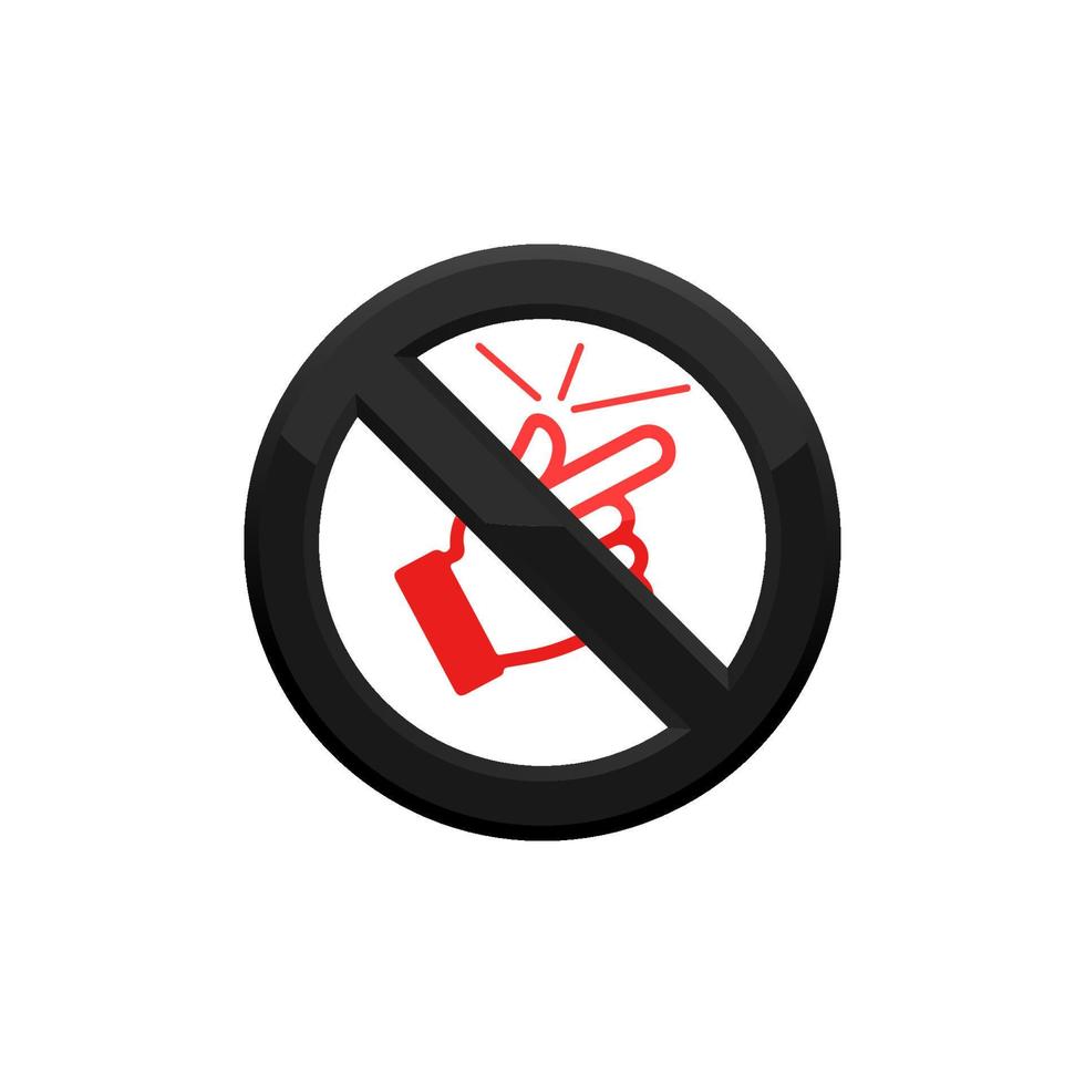 Prohibition Snapfinger Icon EPS 10 vector