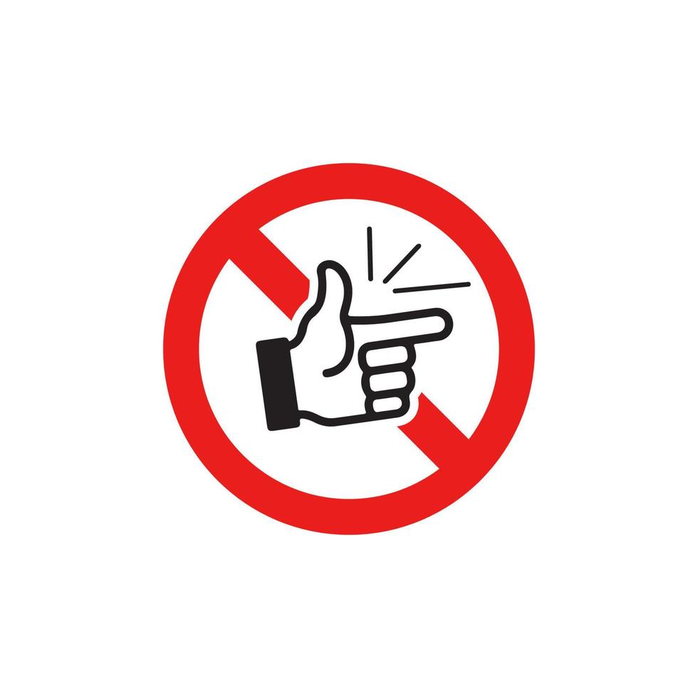 Prohibition Snapfinger Icon EPS 10 vector