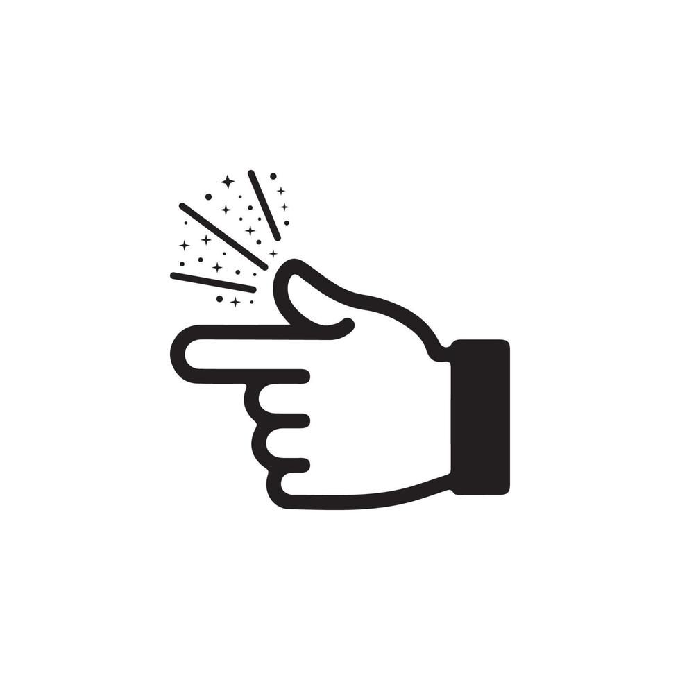 Snap Finger Icon EPS 10 vector