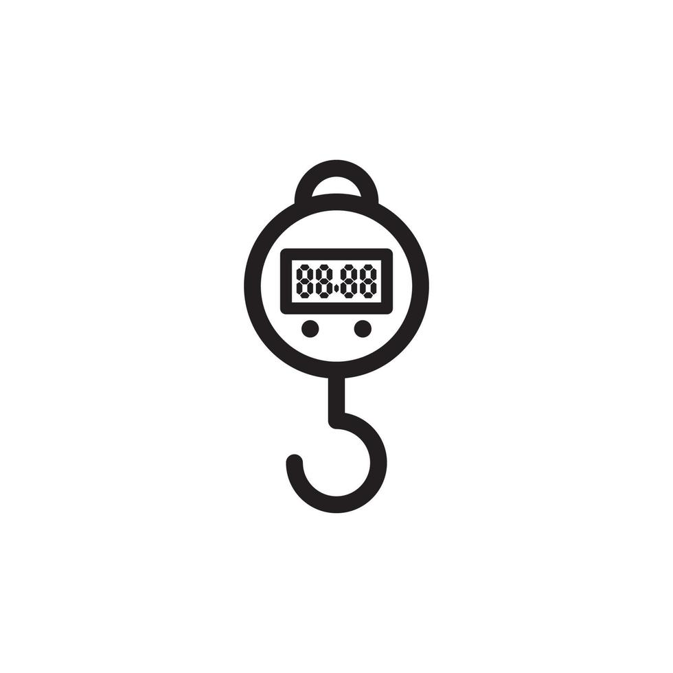 Hanging Weight Scales Icon Eps 10 vector
