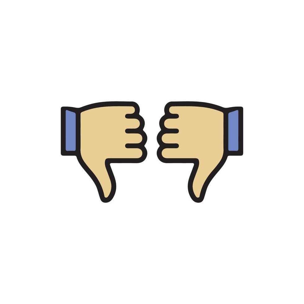 Thumbs Up and Down Icon EPS 10 vector