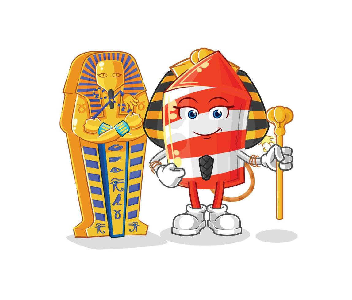 fireworks rocket cartoon vector