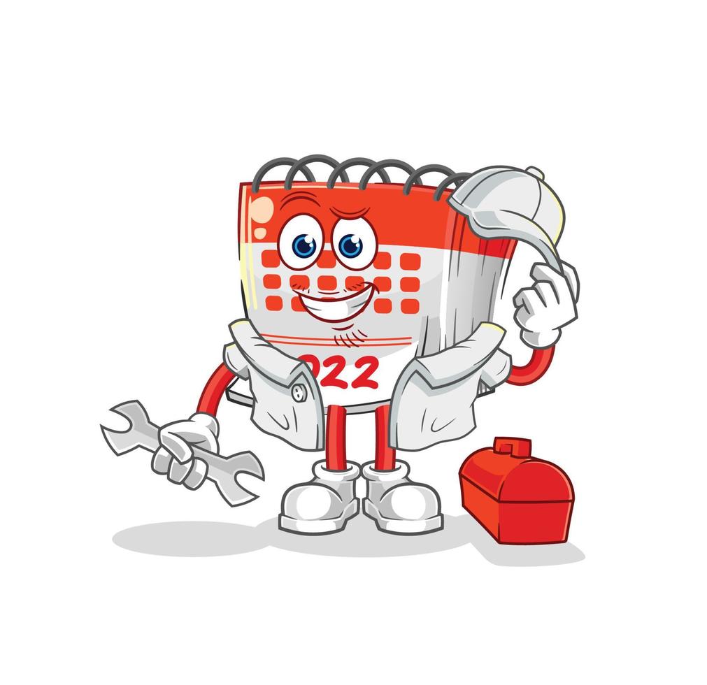 calendar mascot vector