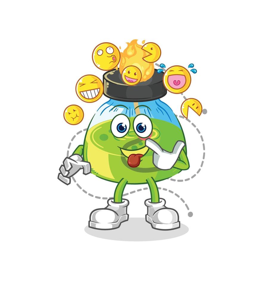laboratory spirit lamp cartoon vector