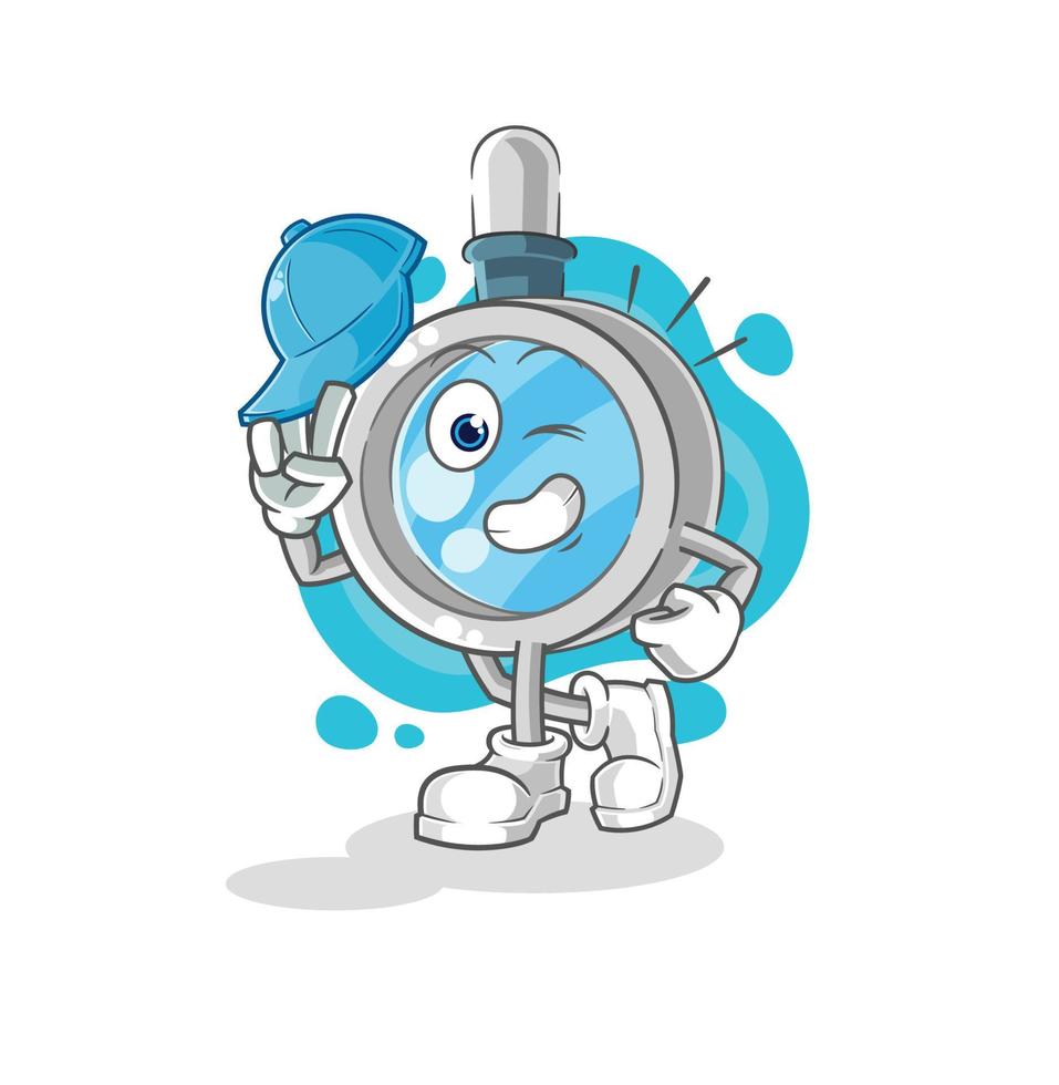 magnifying glass cartoon vector